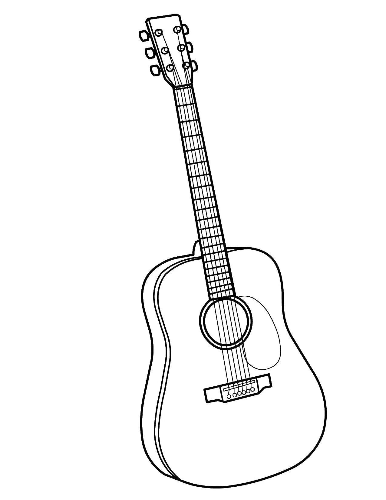 как нарисовать гитару - Ravlyk