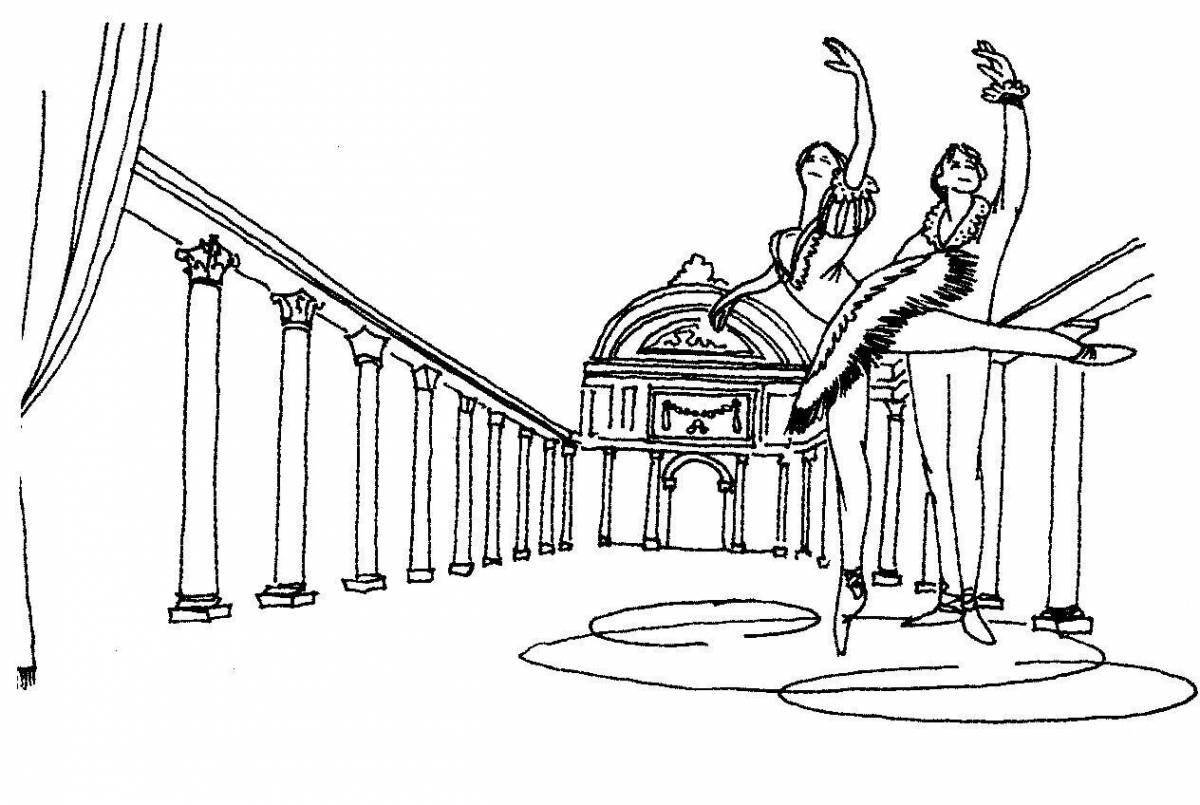 Coloring big theater - luxurious