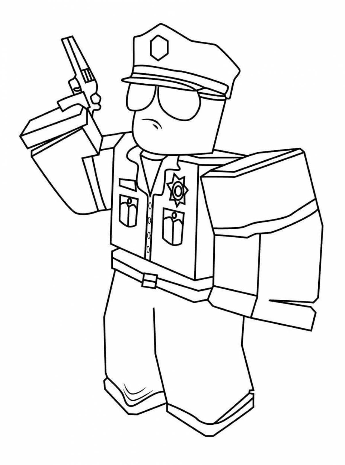 Fun roblox icon coloring page