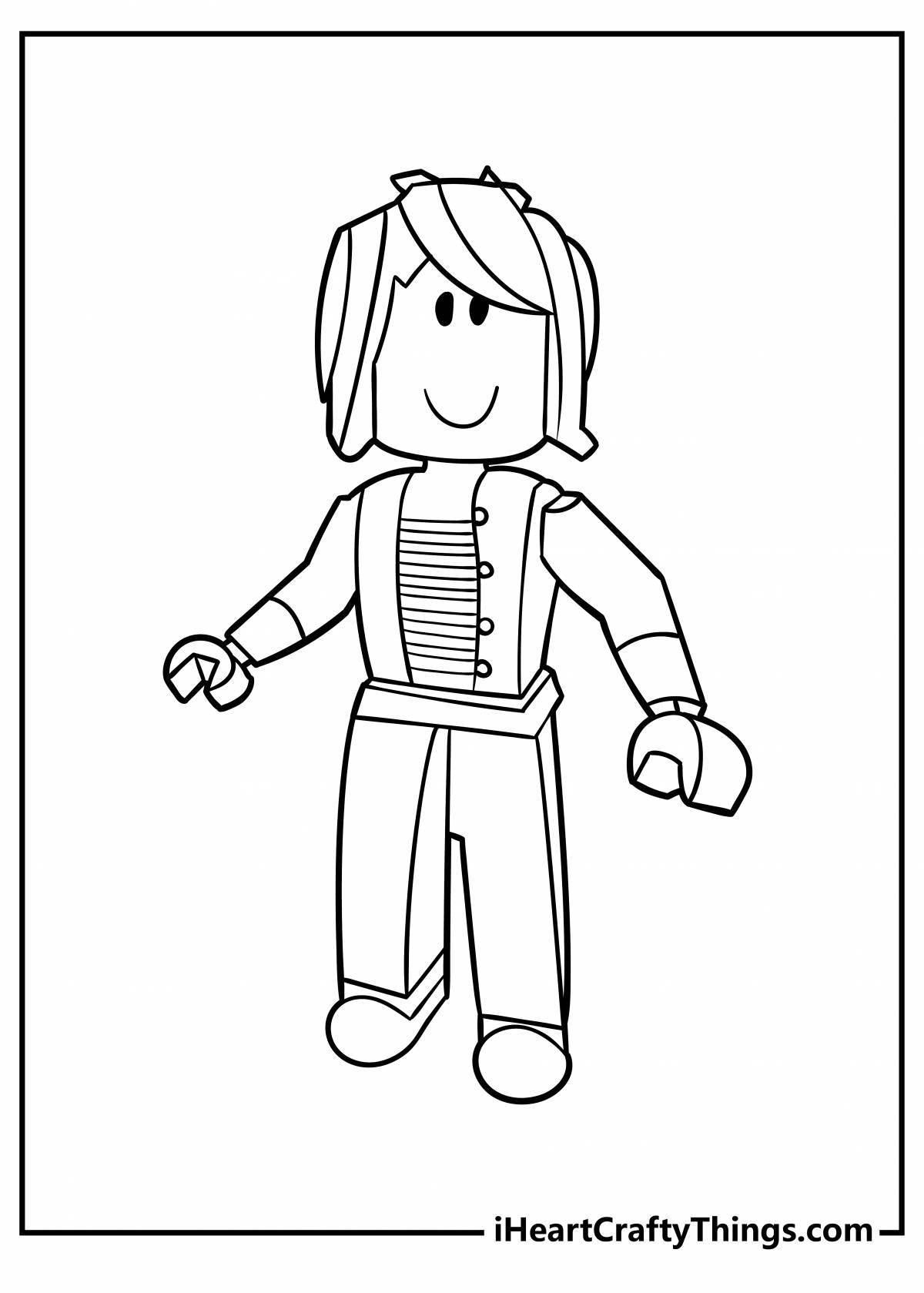 Amazing roblox icon coloring page