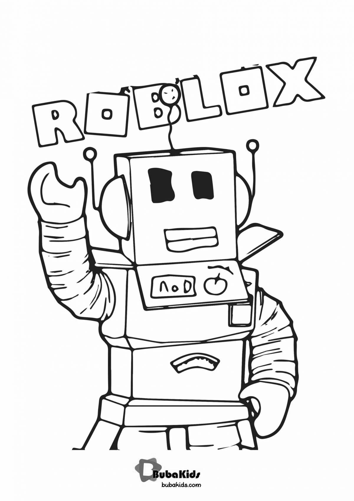 Fun roblox icon coloring page