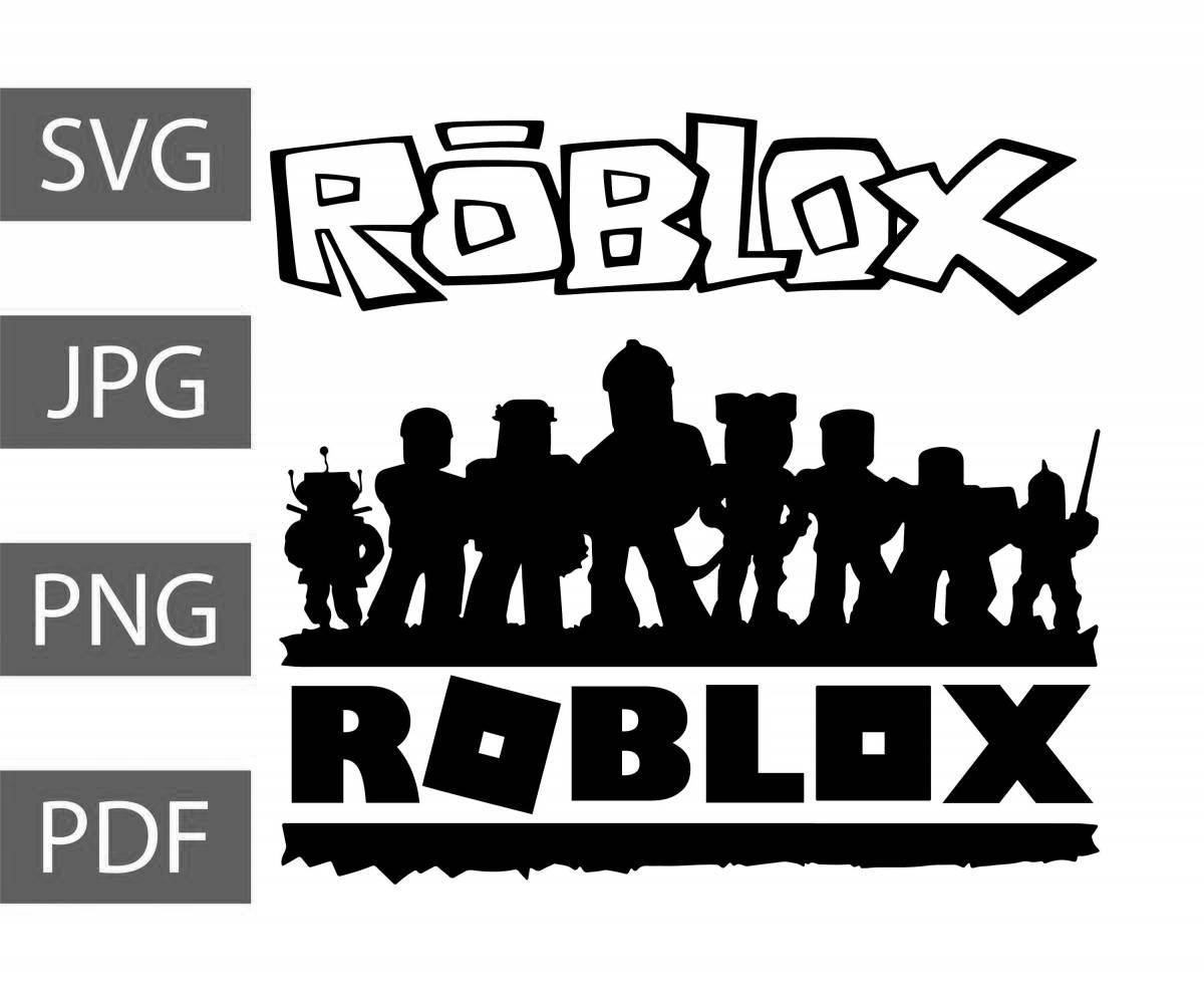 Charming roblox icon coloring page