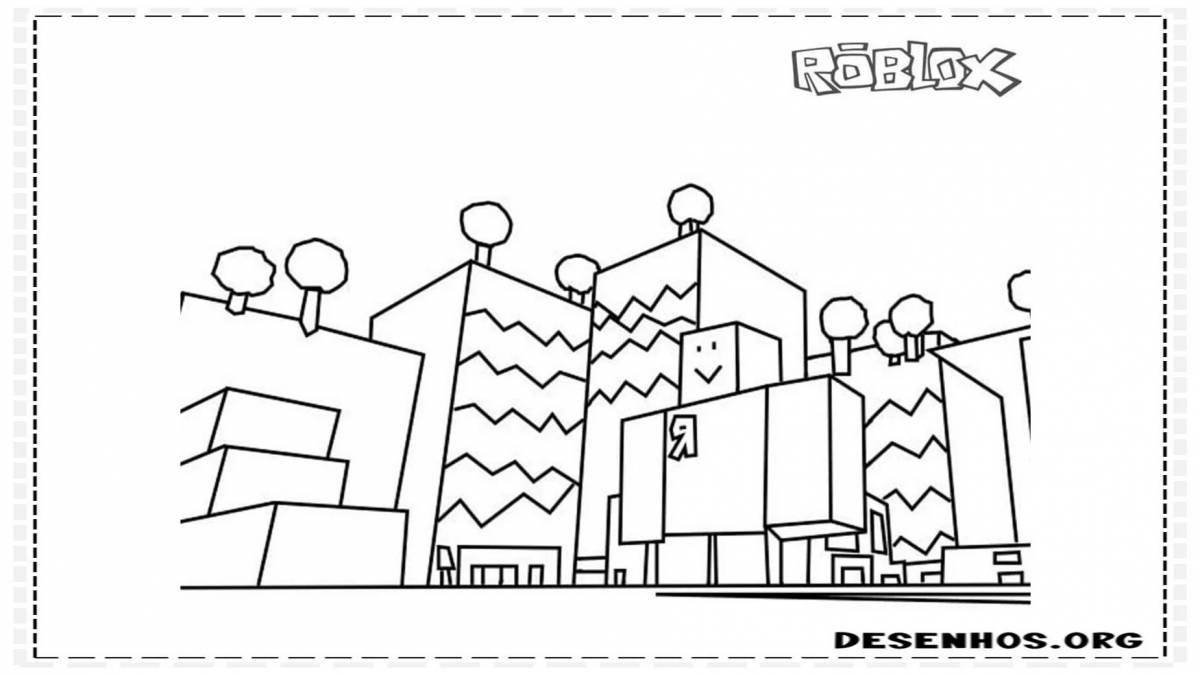 Charming roblox icon coloring page