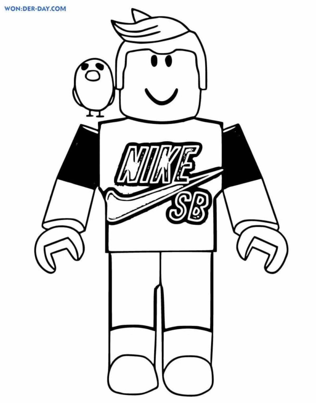 Roblox sparkling icons coloring page