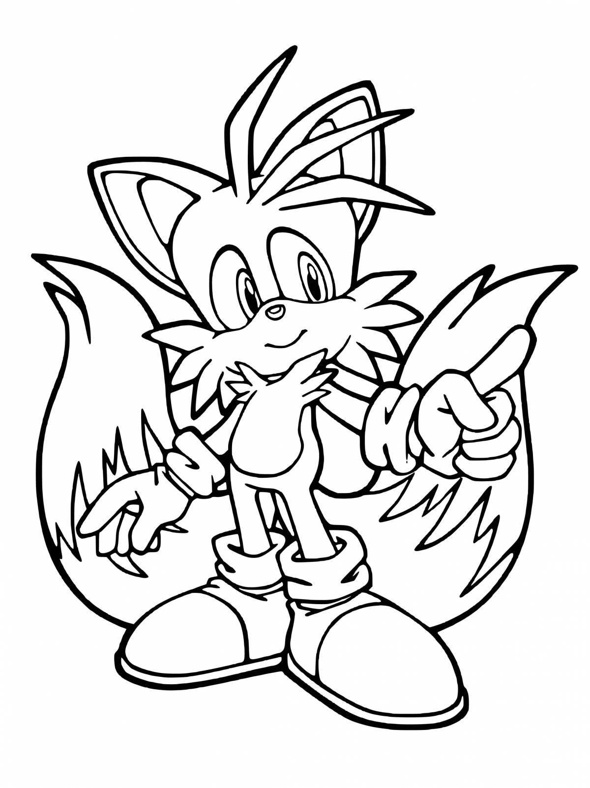 Cute sonic the hedgehog coloring book