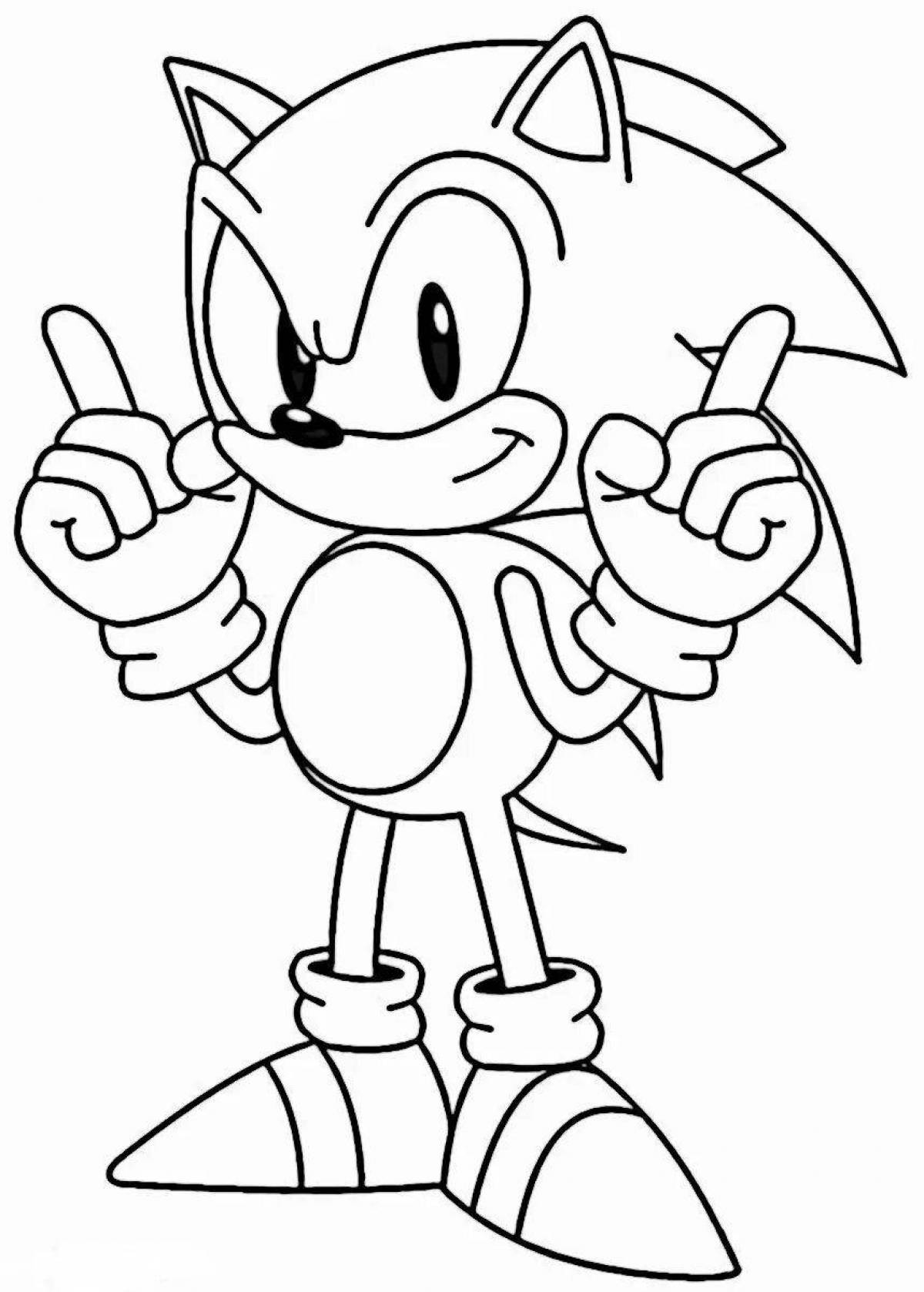 Animated sonic the hedgehog coloring book