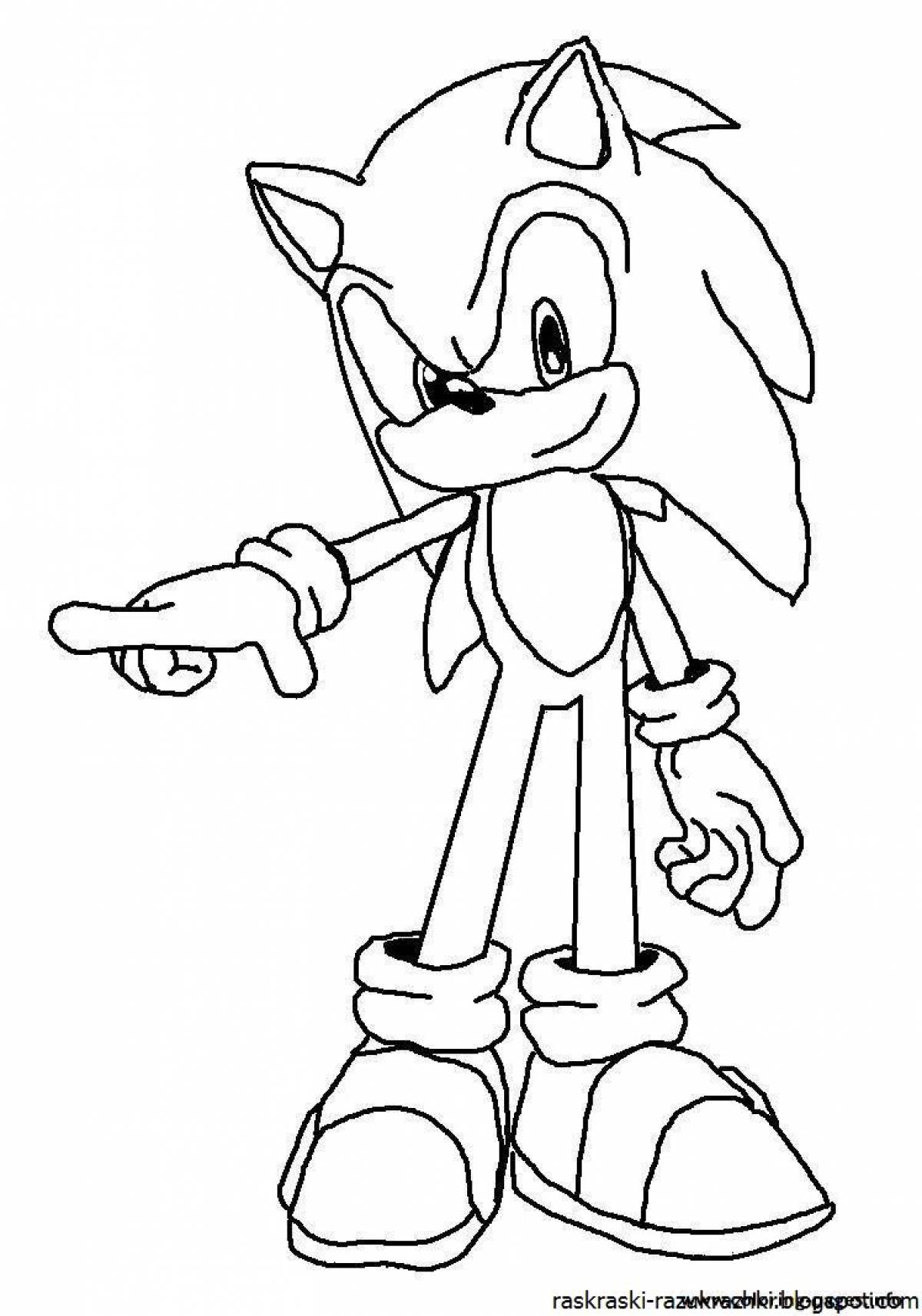 Fancy sonic the hedgehog coloring book
