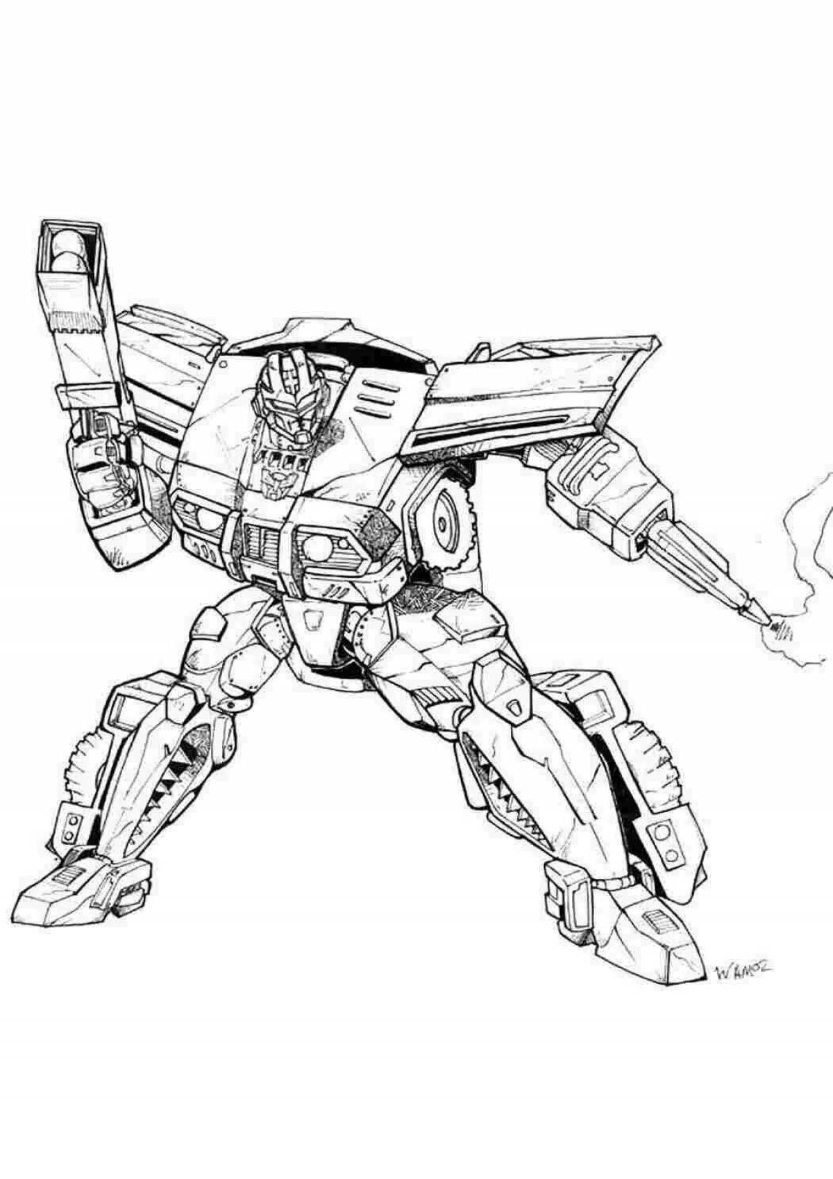 Innovative Rogue Robot Coloring Page