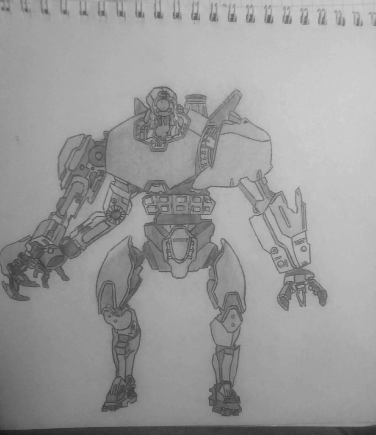 Gourmet Rogue Robot Coloring Page