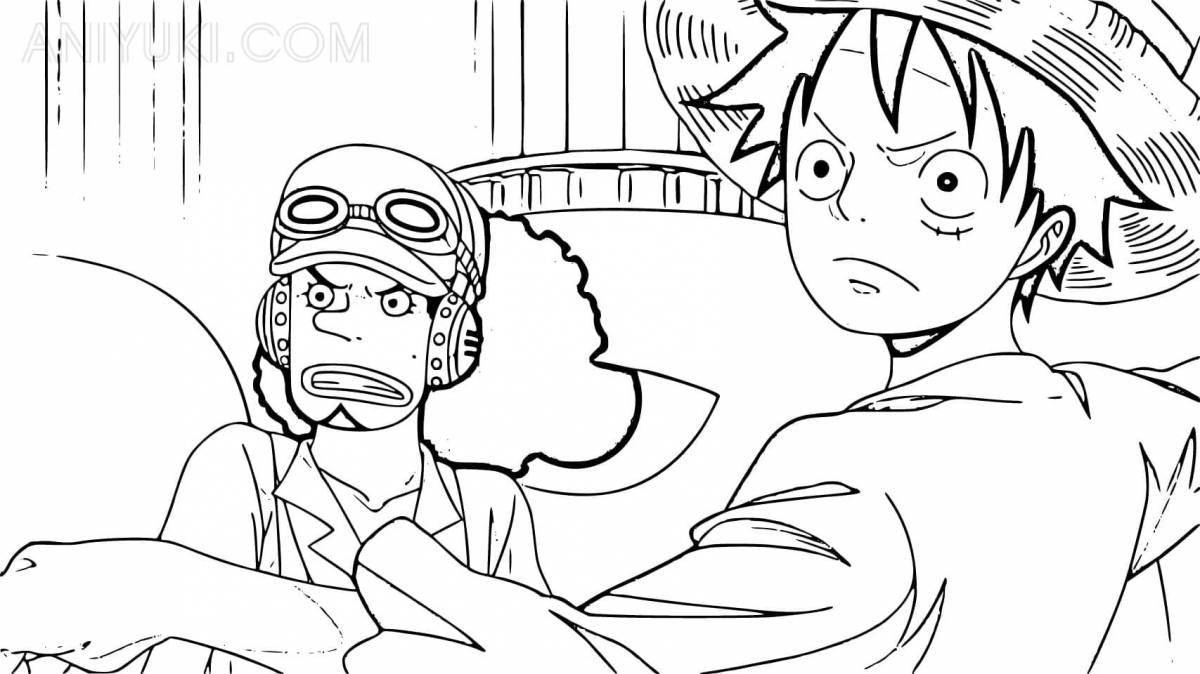 Colorful one piece coloring page
