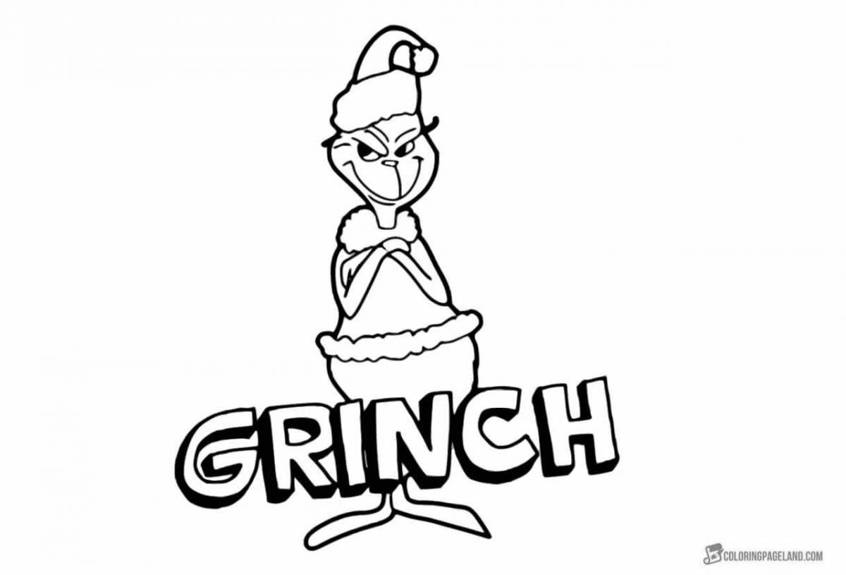 Photo Bright grinch face painting