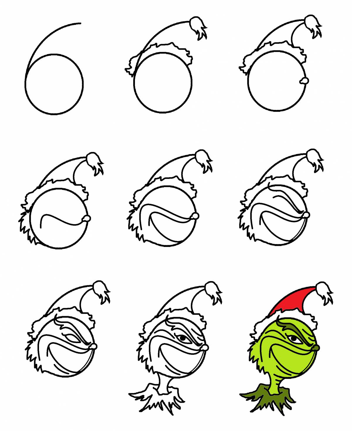 Peppy grinch face coloring