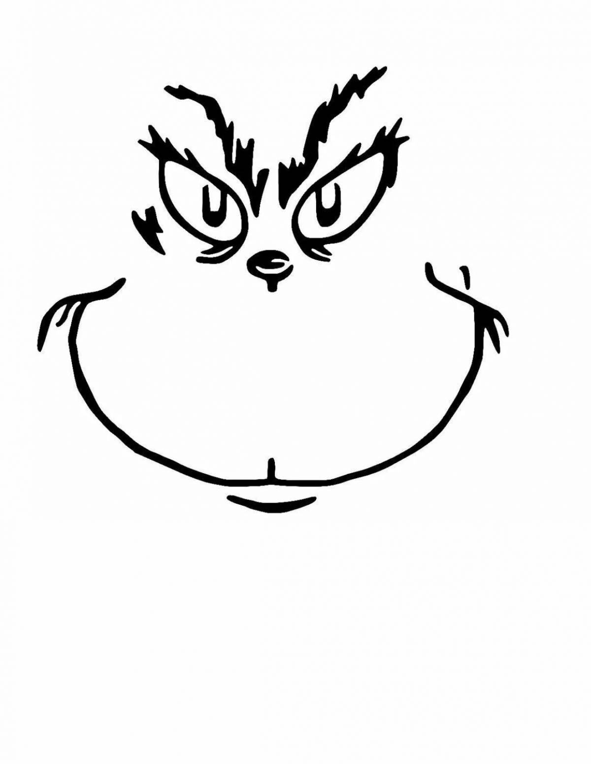 Energetic grinch face coloring