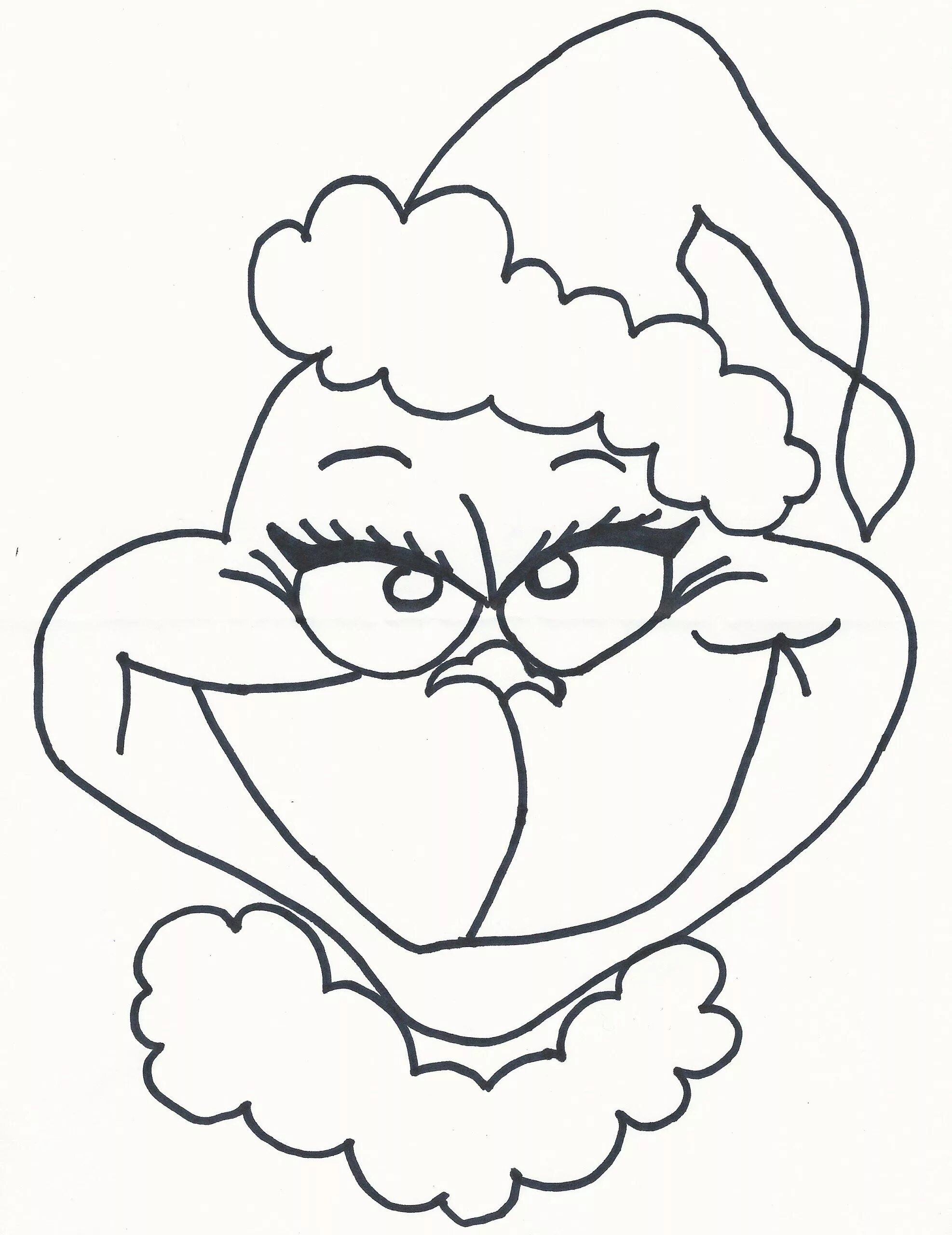 Grinch Inspired Coloring Page