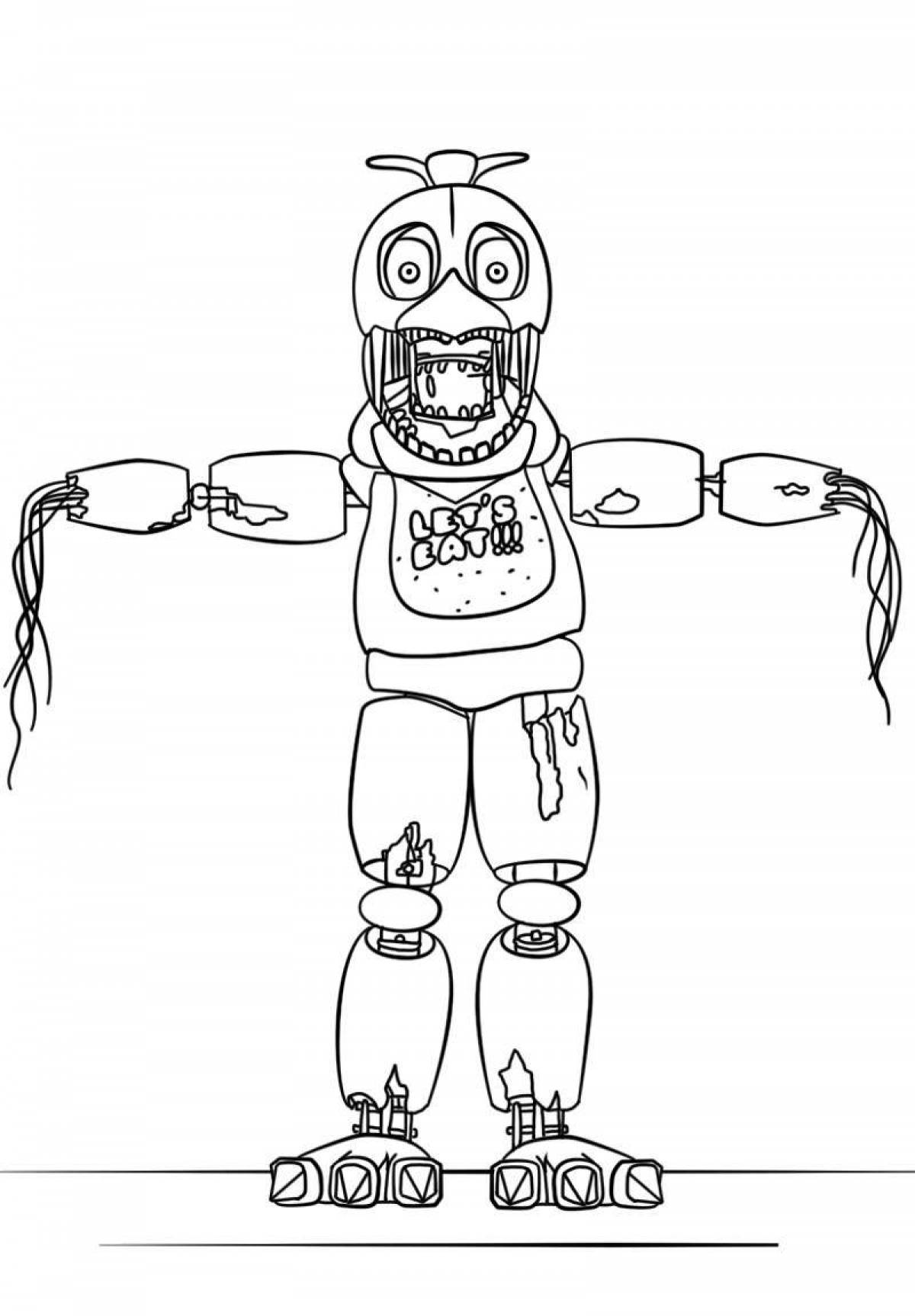 Animated official fnaf coloring page