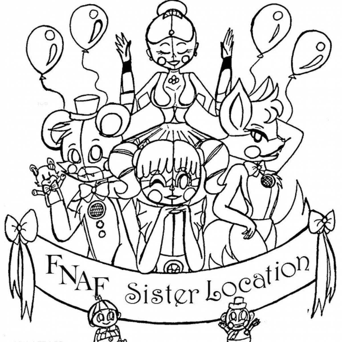 Fat official fnaf coloring page