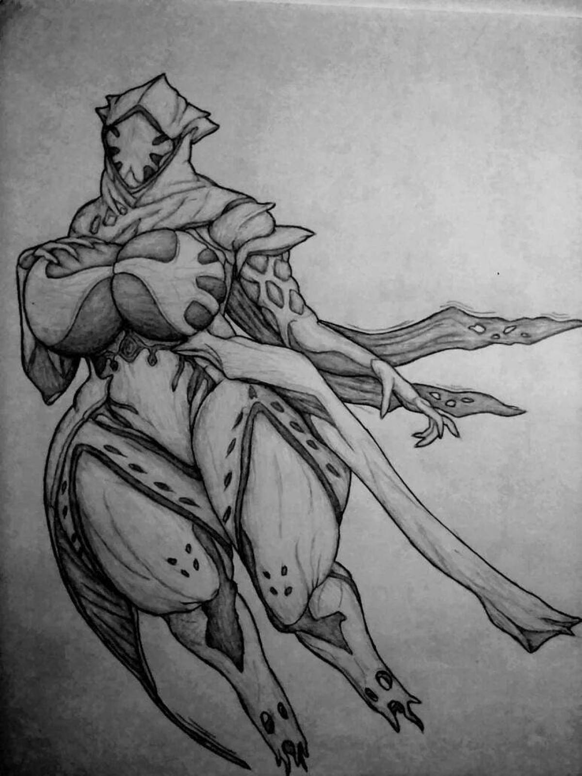 Winning Wisp Warframe Coloring Page