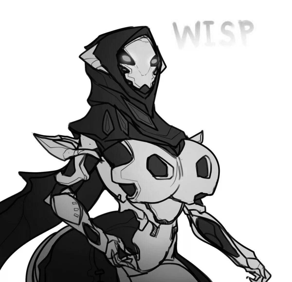 Awesome wisp warframe coloring page