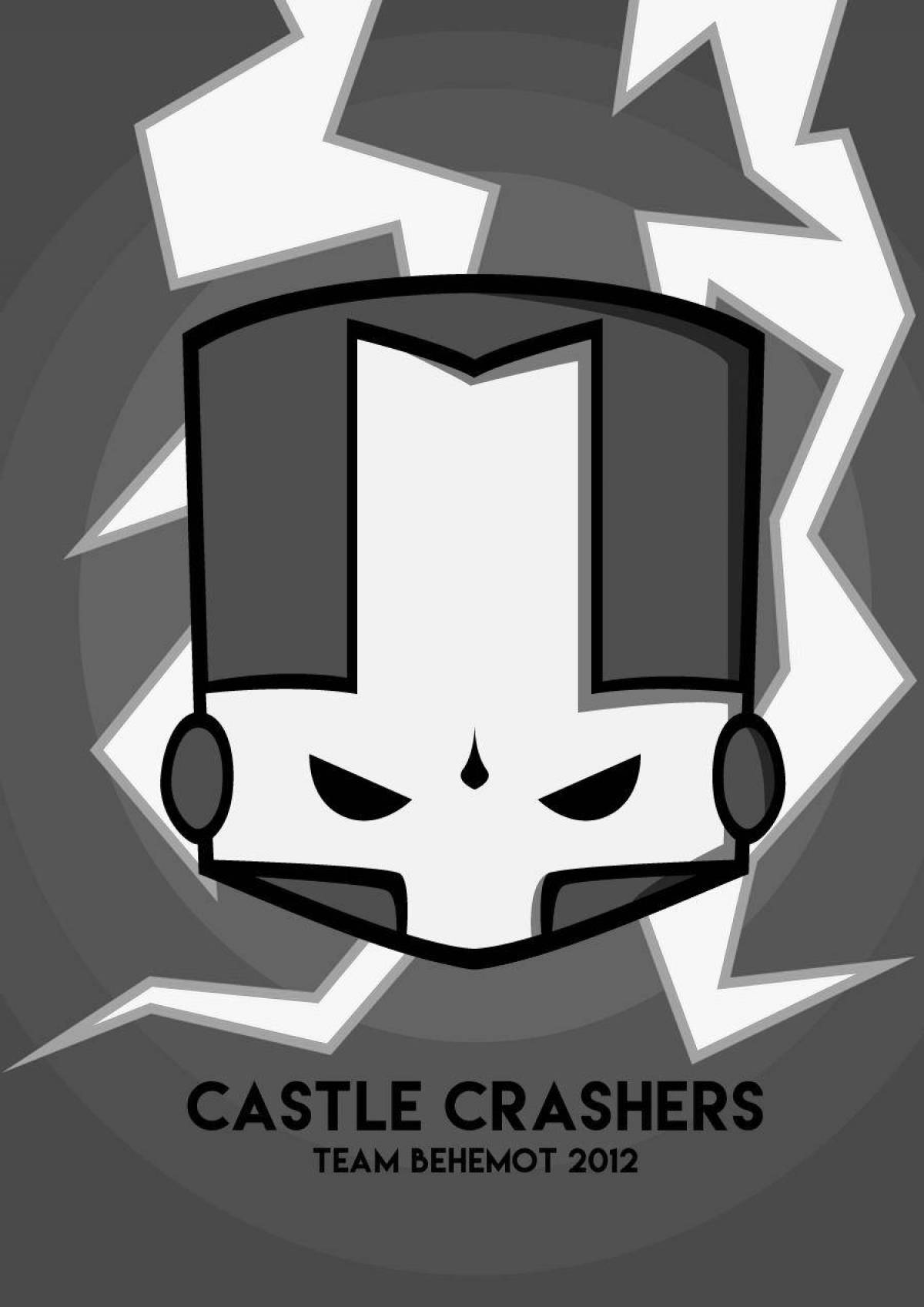 Castle crushers glitter coloring pages