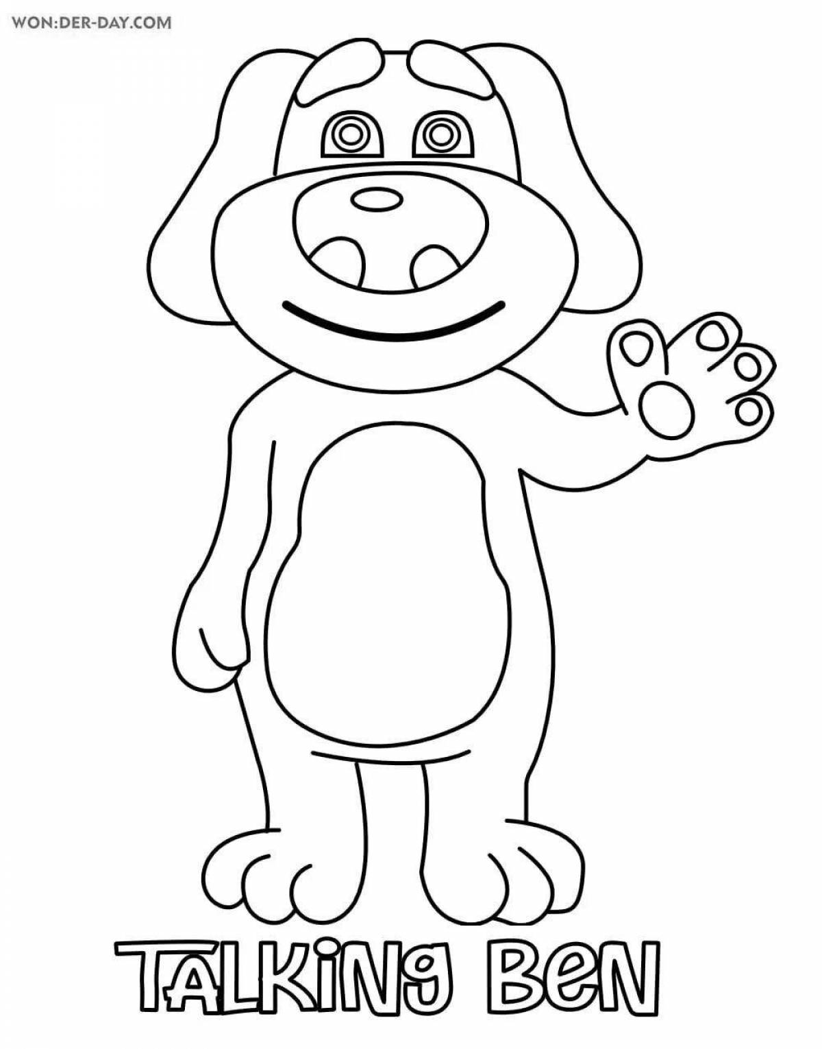 Red cat coloring page