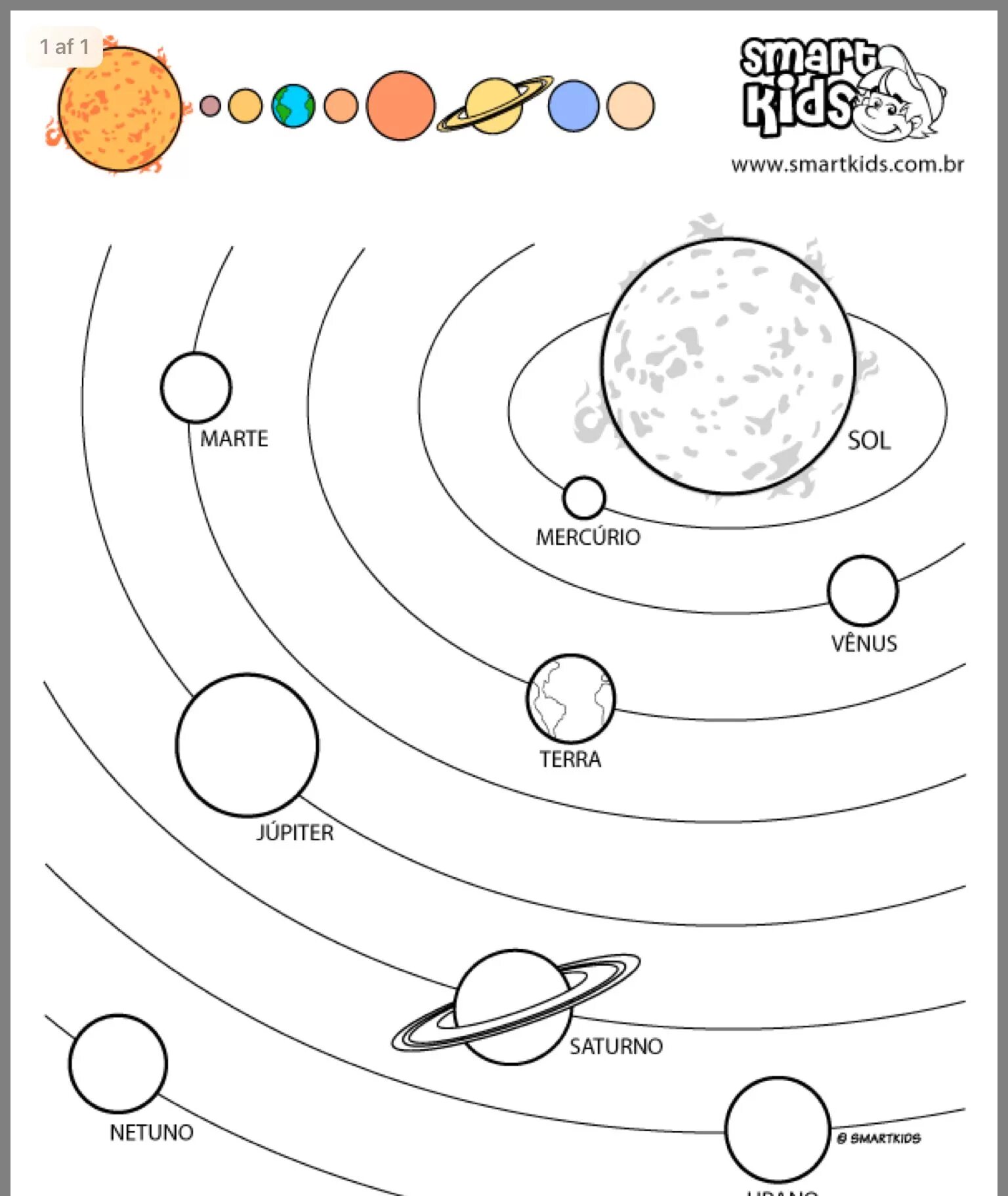 Wonderful coloring of all planets