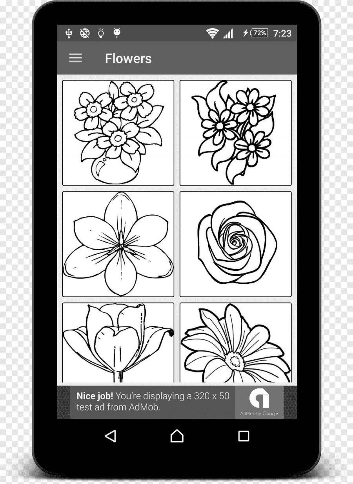 Coloring page for android phone
