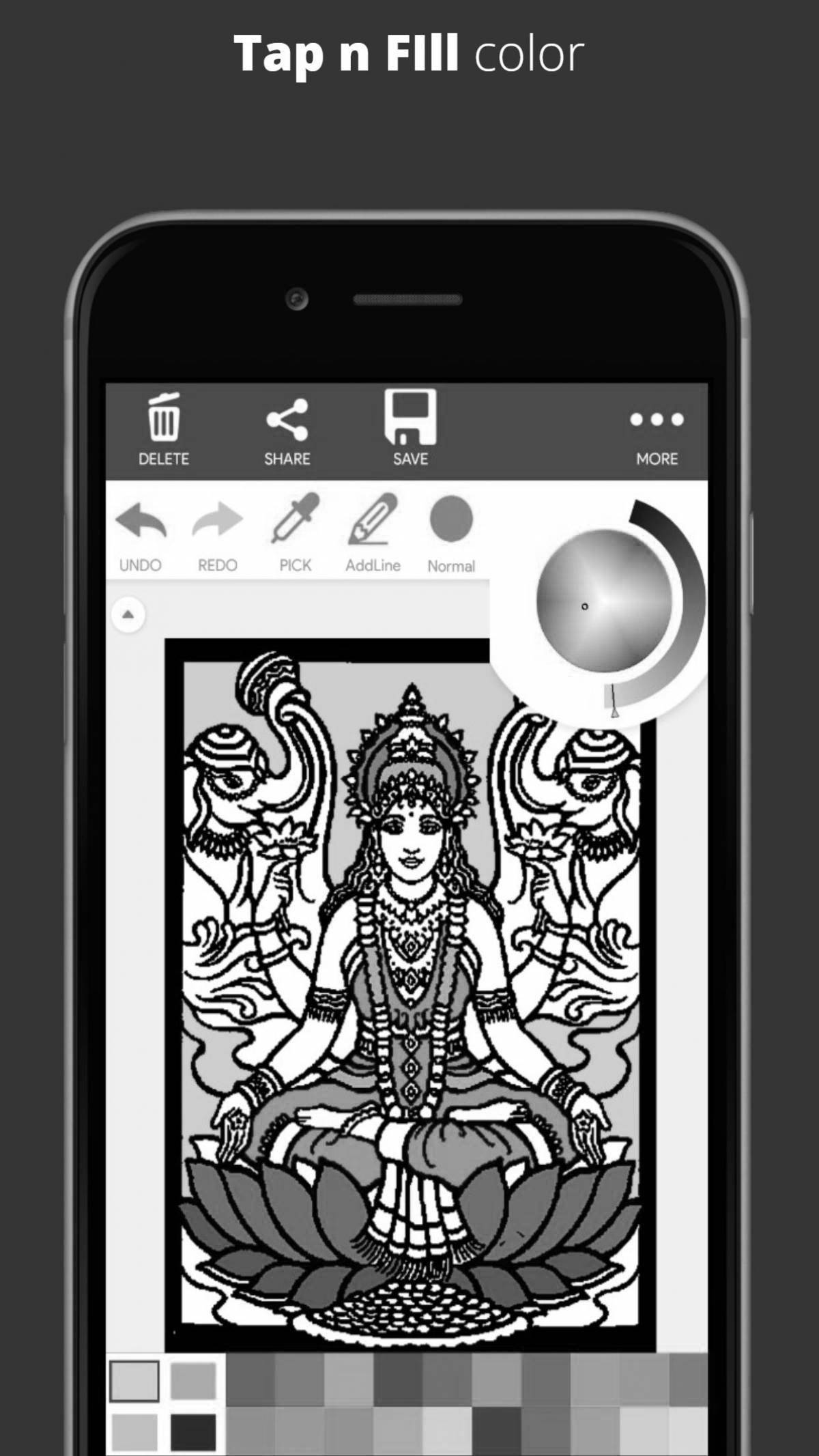 Innovative android phone coloring page