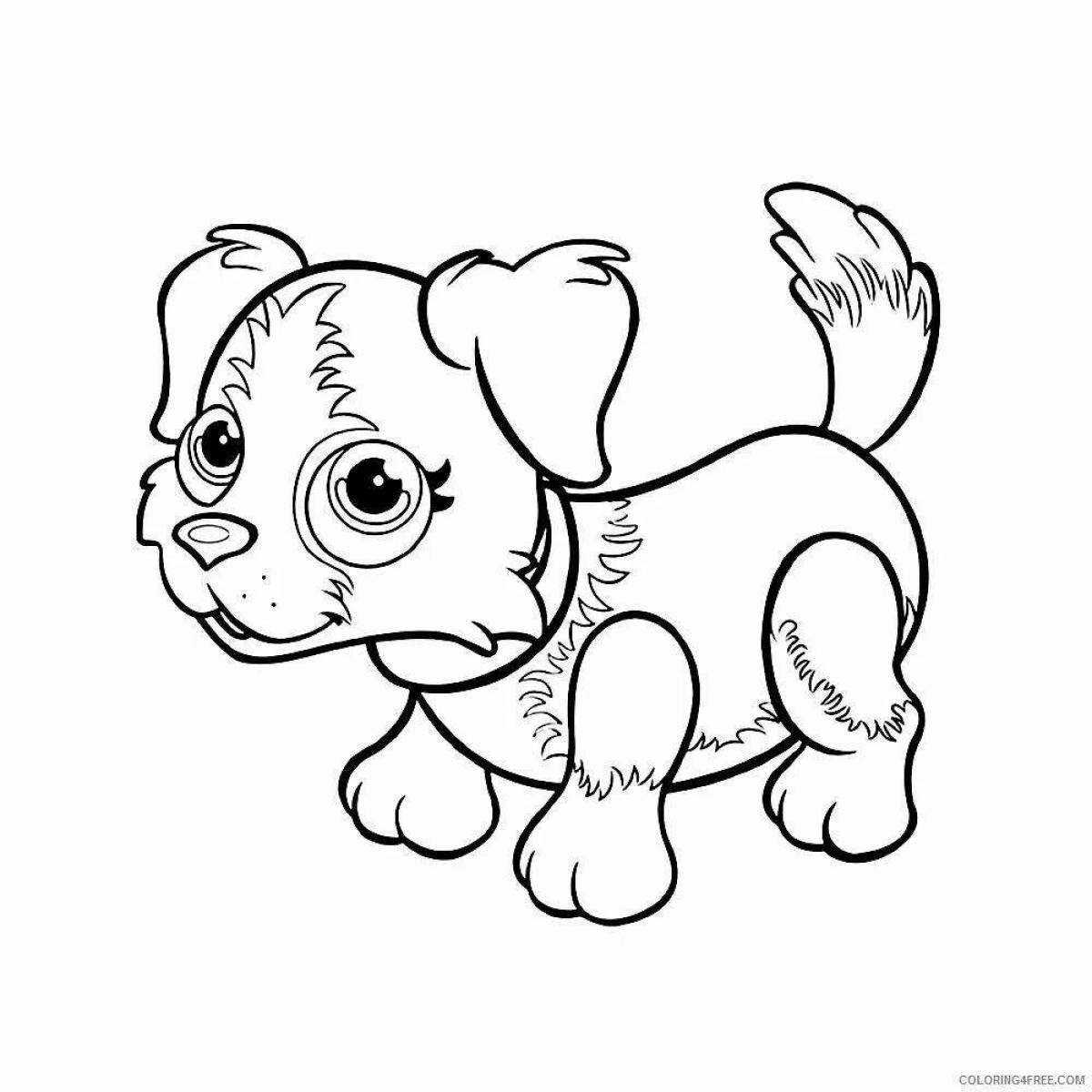 Live coloring dog small