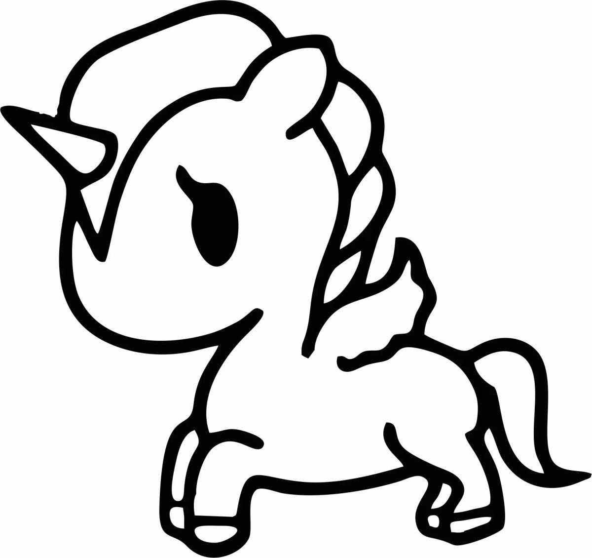 Precious coloring cute unicorns