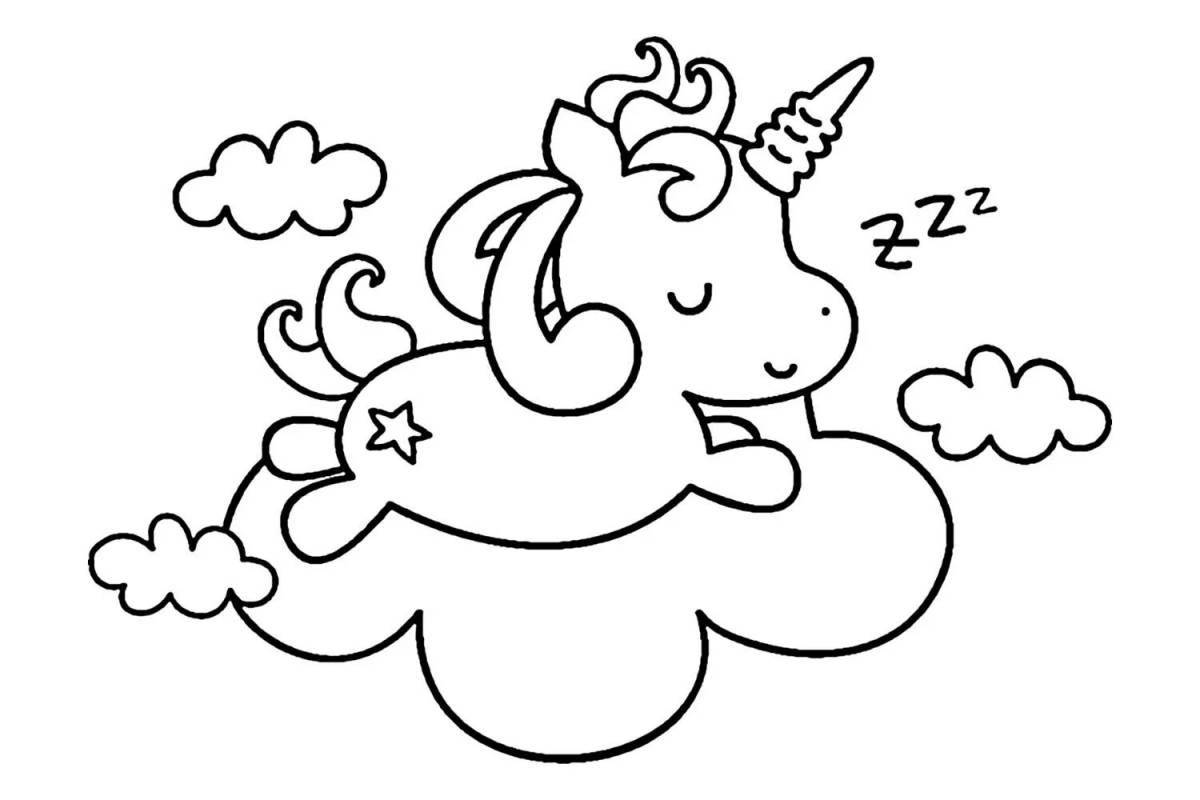 Fun coloring cute unicorns