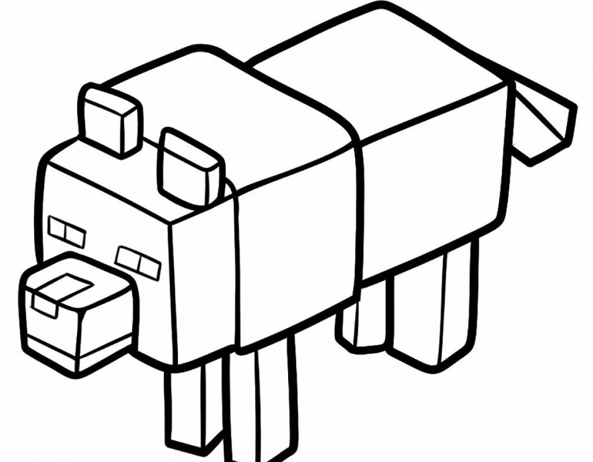Colorful illumination minecraft coloring page
