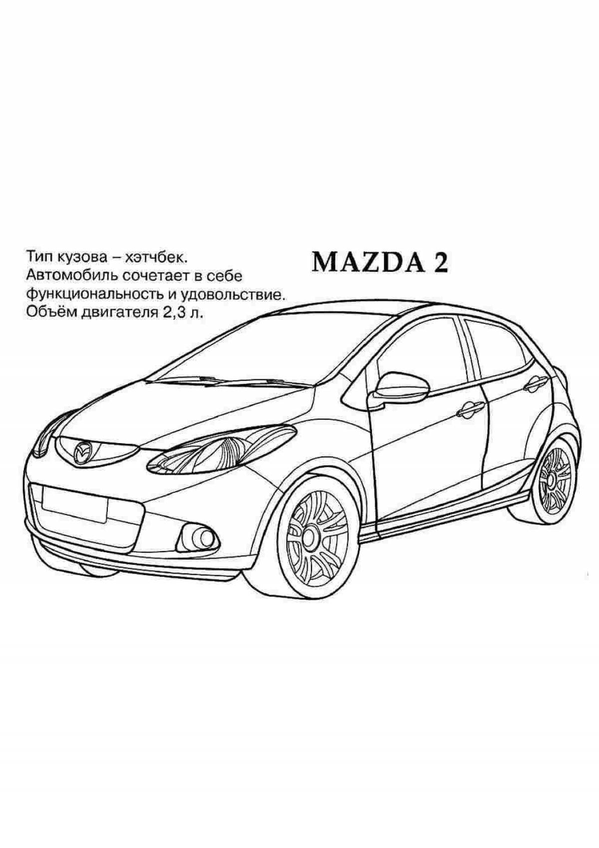 Coloring page gorgeous mazda car