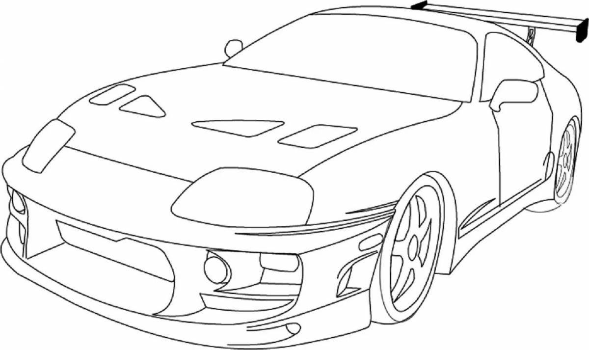 Mazda elegant car coloring page