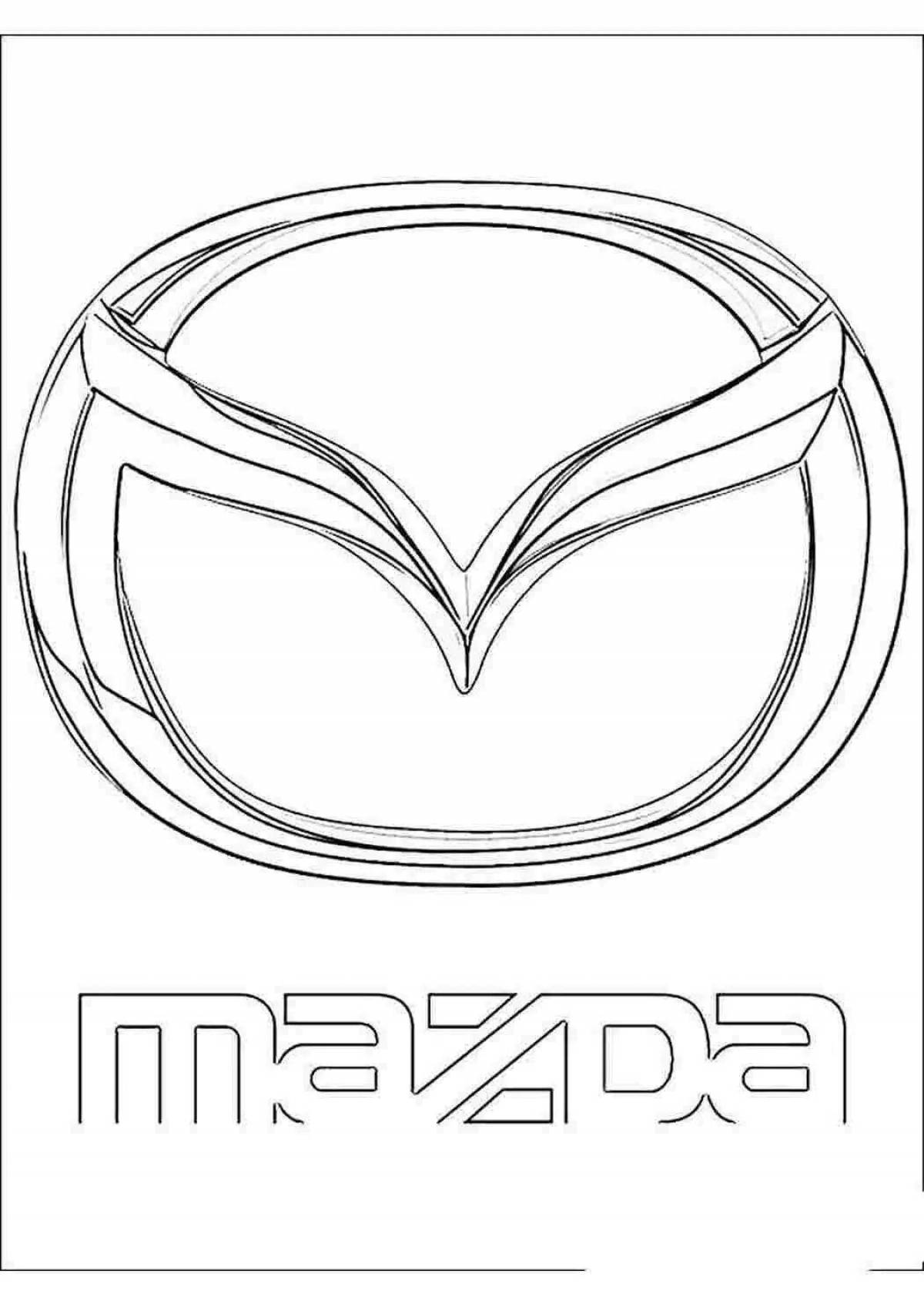 Mazda car coloring page animated