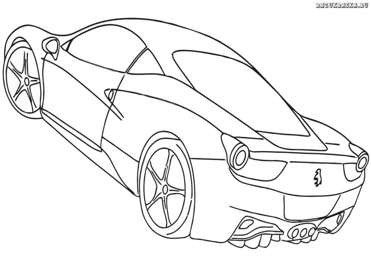 Coloring page playful mazda car