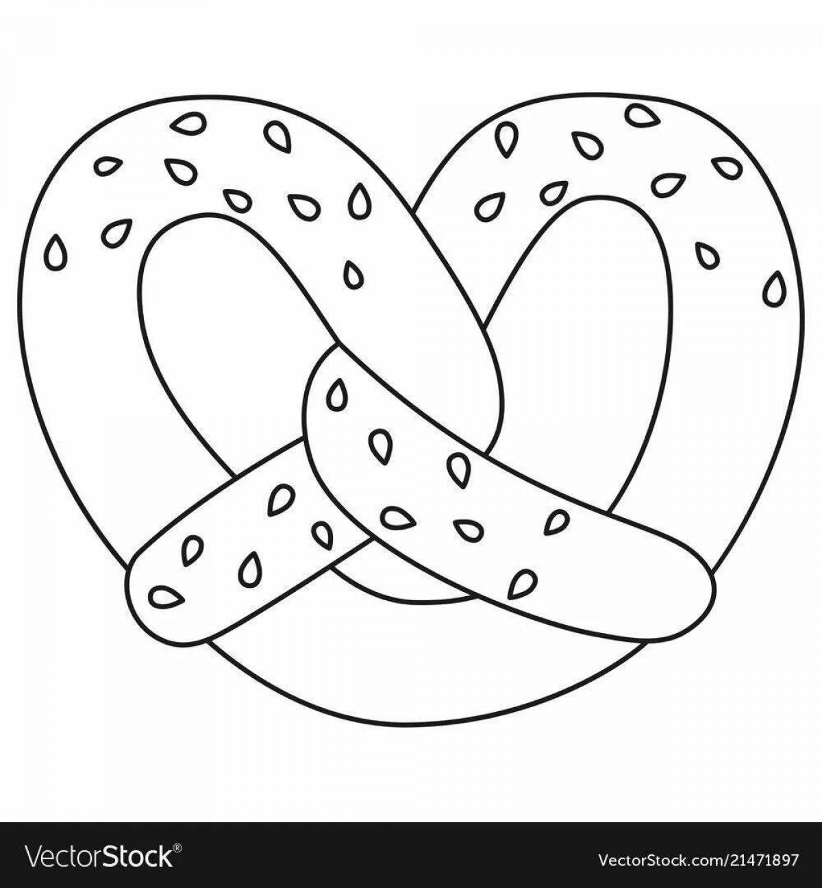 Colored donut coloring page with donuts