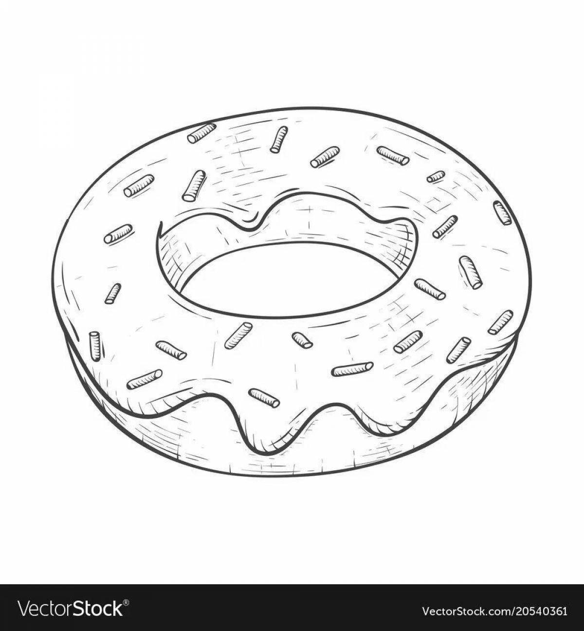 Gourmet bagels with donuts coloring page