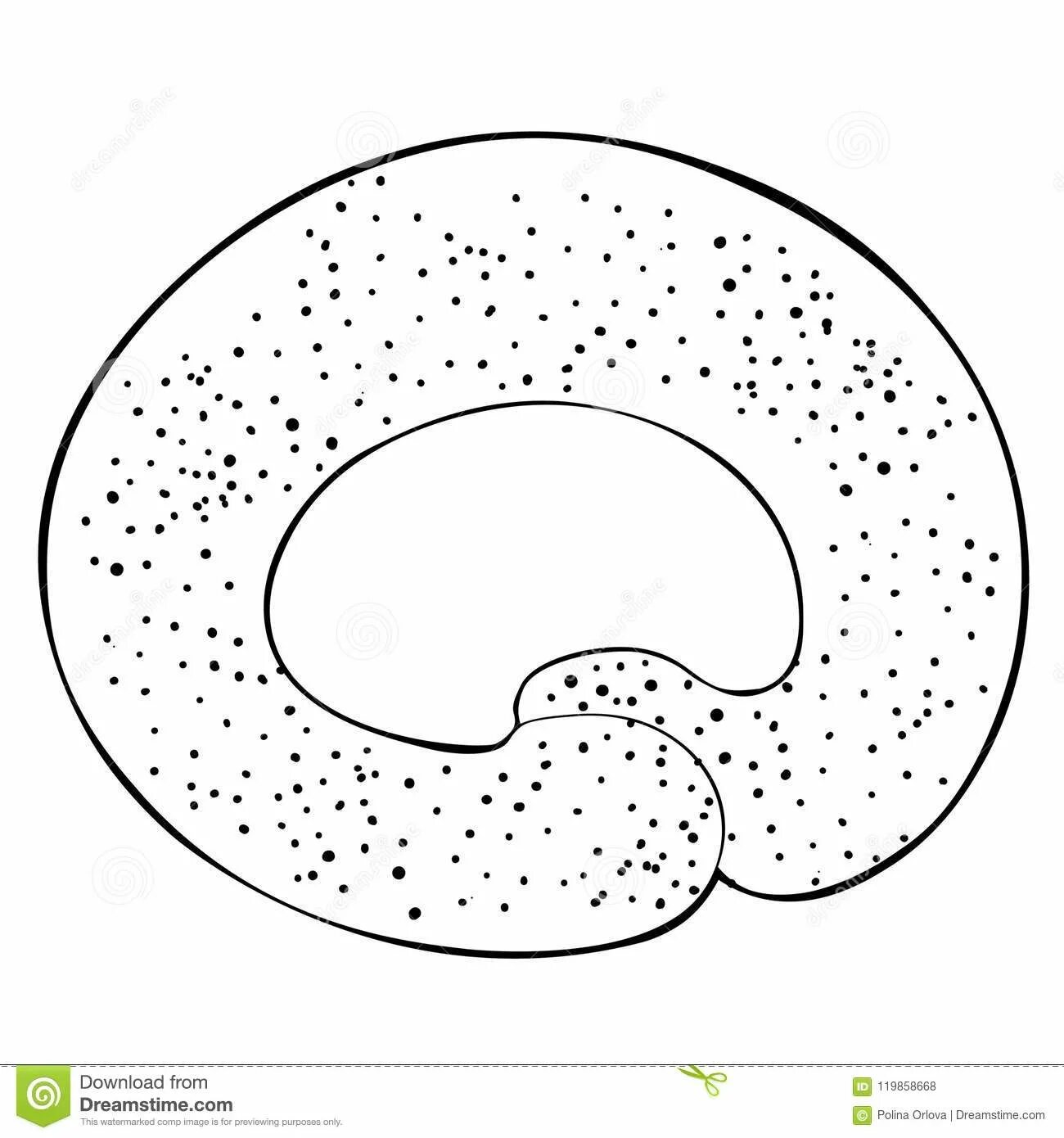 Coloring cute donut bagels