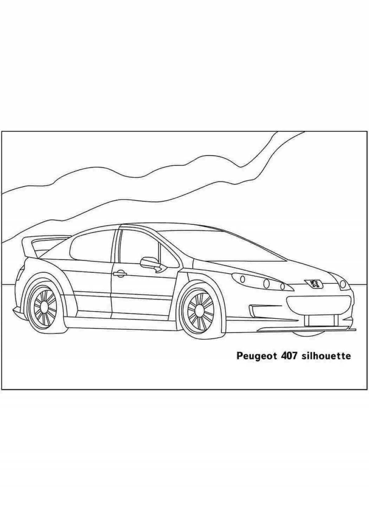 Раскраска Раскраска симпатичная машина такси