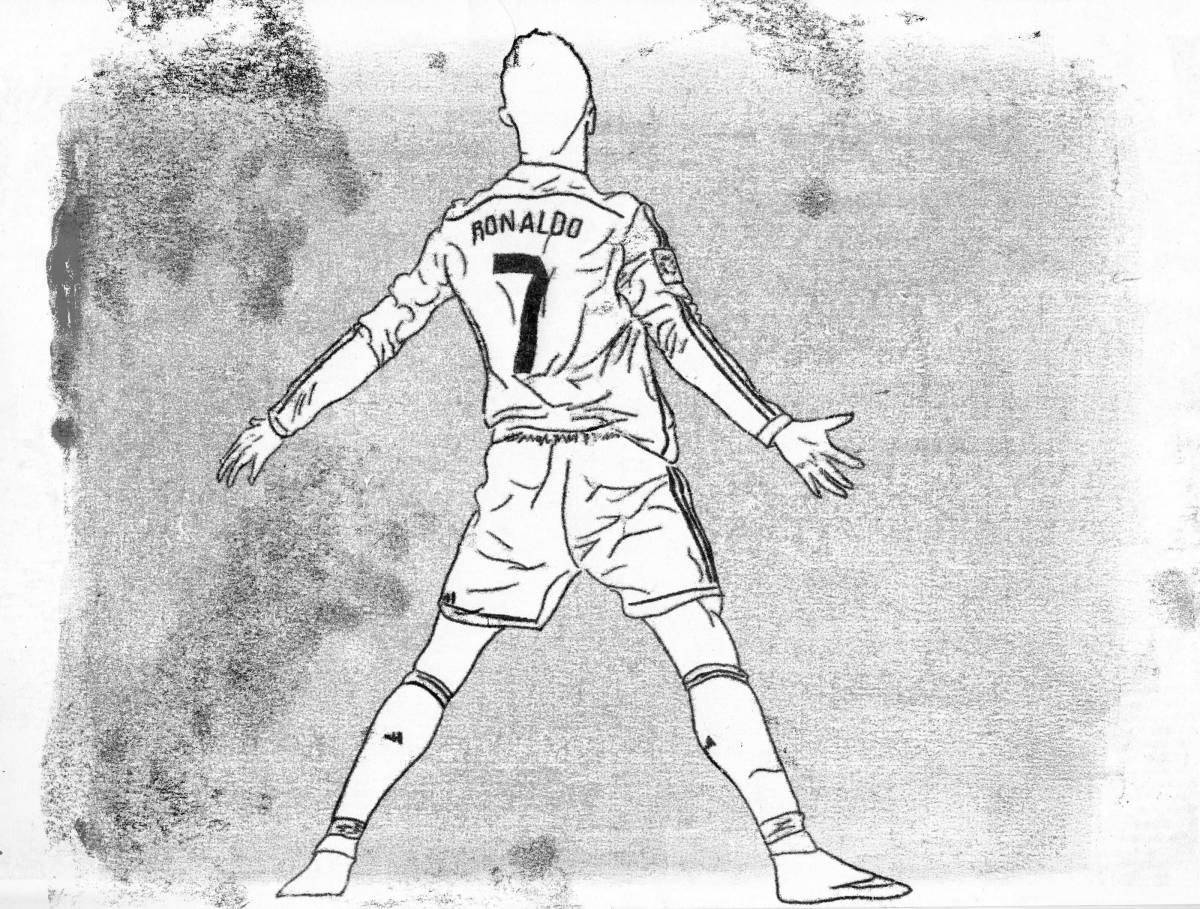 Photo Coloring book funny ronaldo football