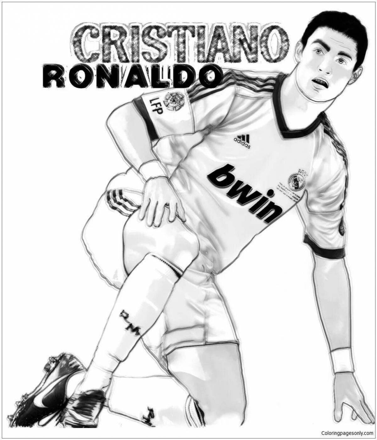 Coloring book fabulous football ronaldo