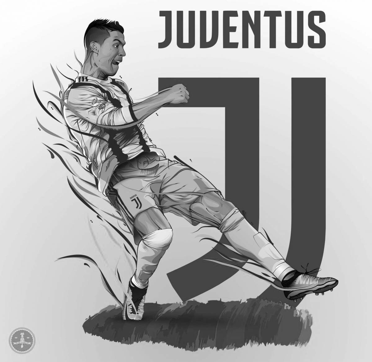 Photo Exquisite ronaldo football coloring book