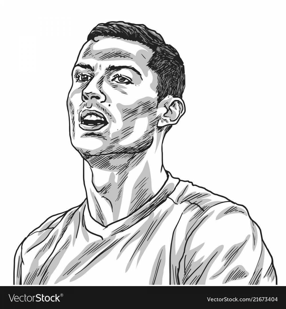 Photo Regal ronaldo football coloring page