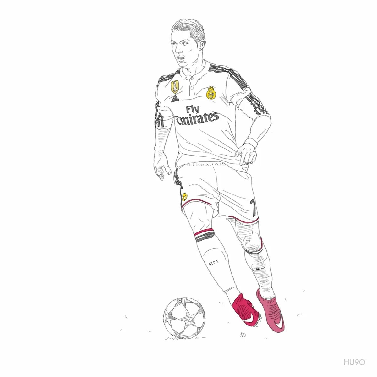 Photo Cronaldo's fancy football coloring book