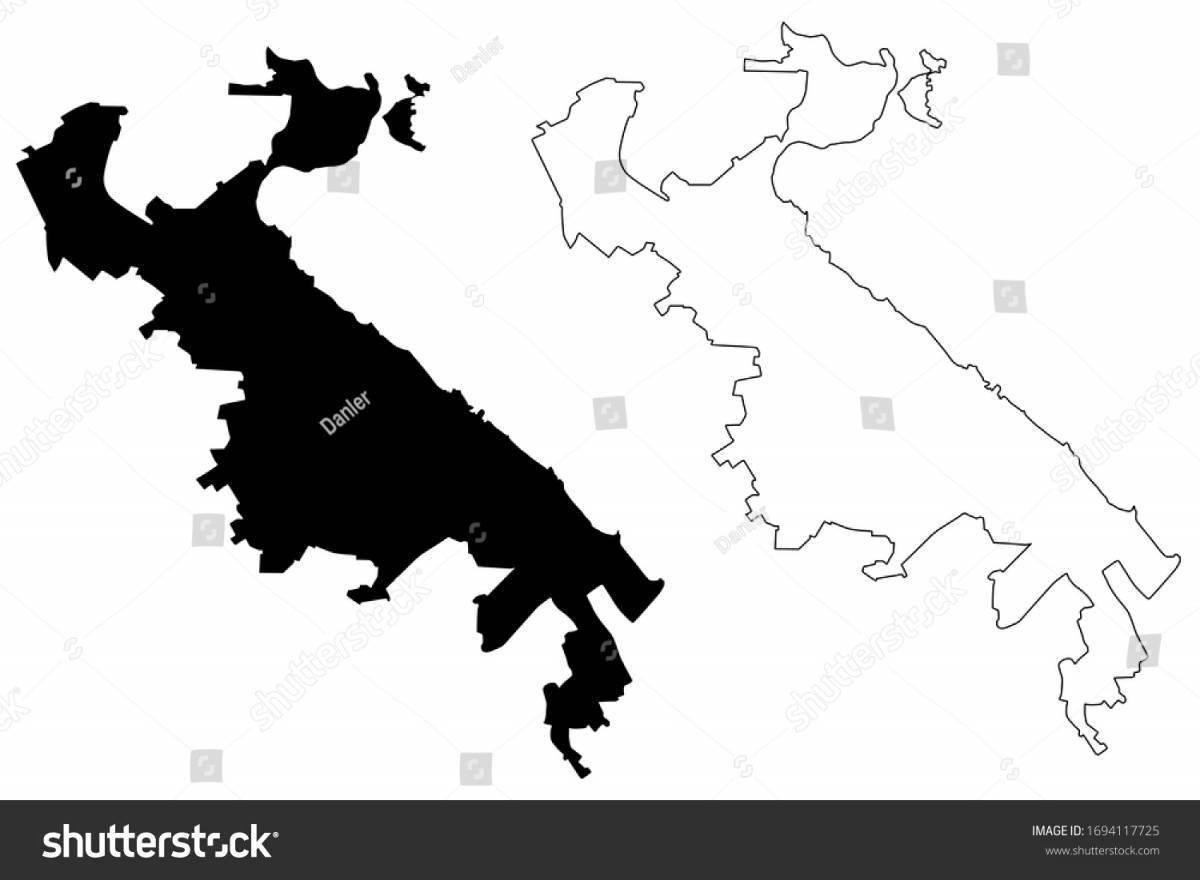 Ornate coloring coat of arms of karelia