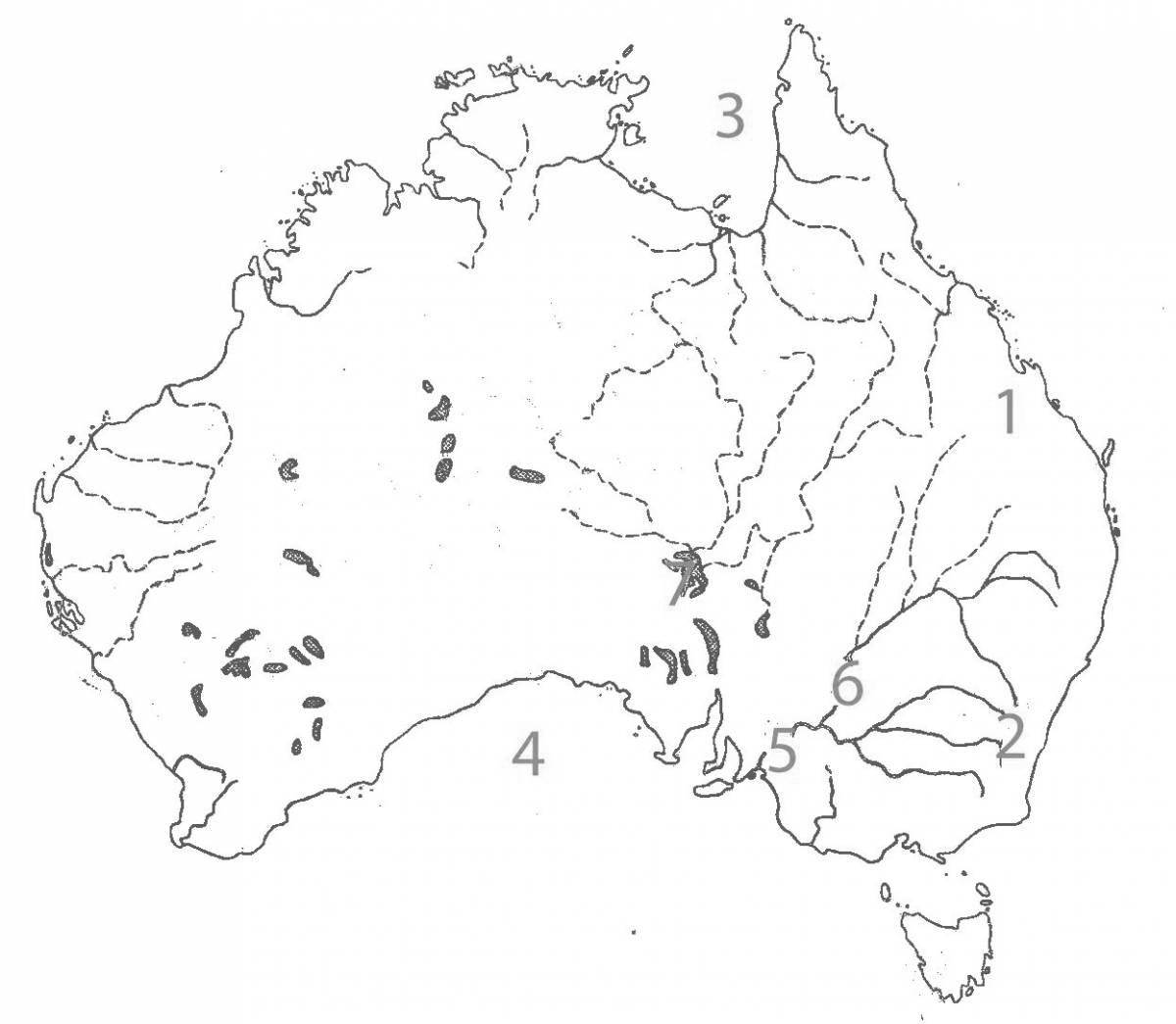 Impressive coloring of mainland australia
