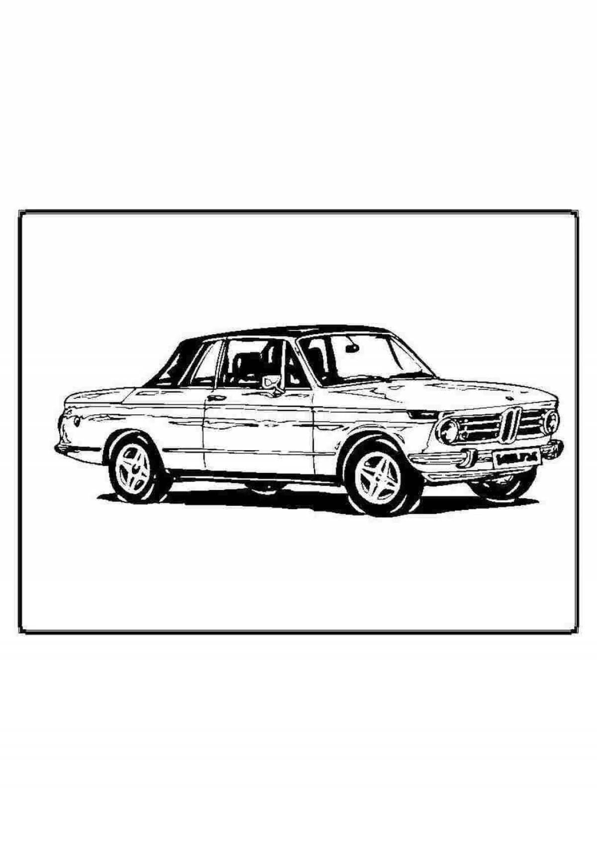 Coloring page amazing soviet cars