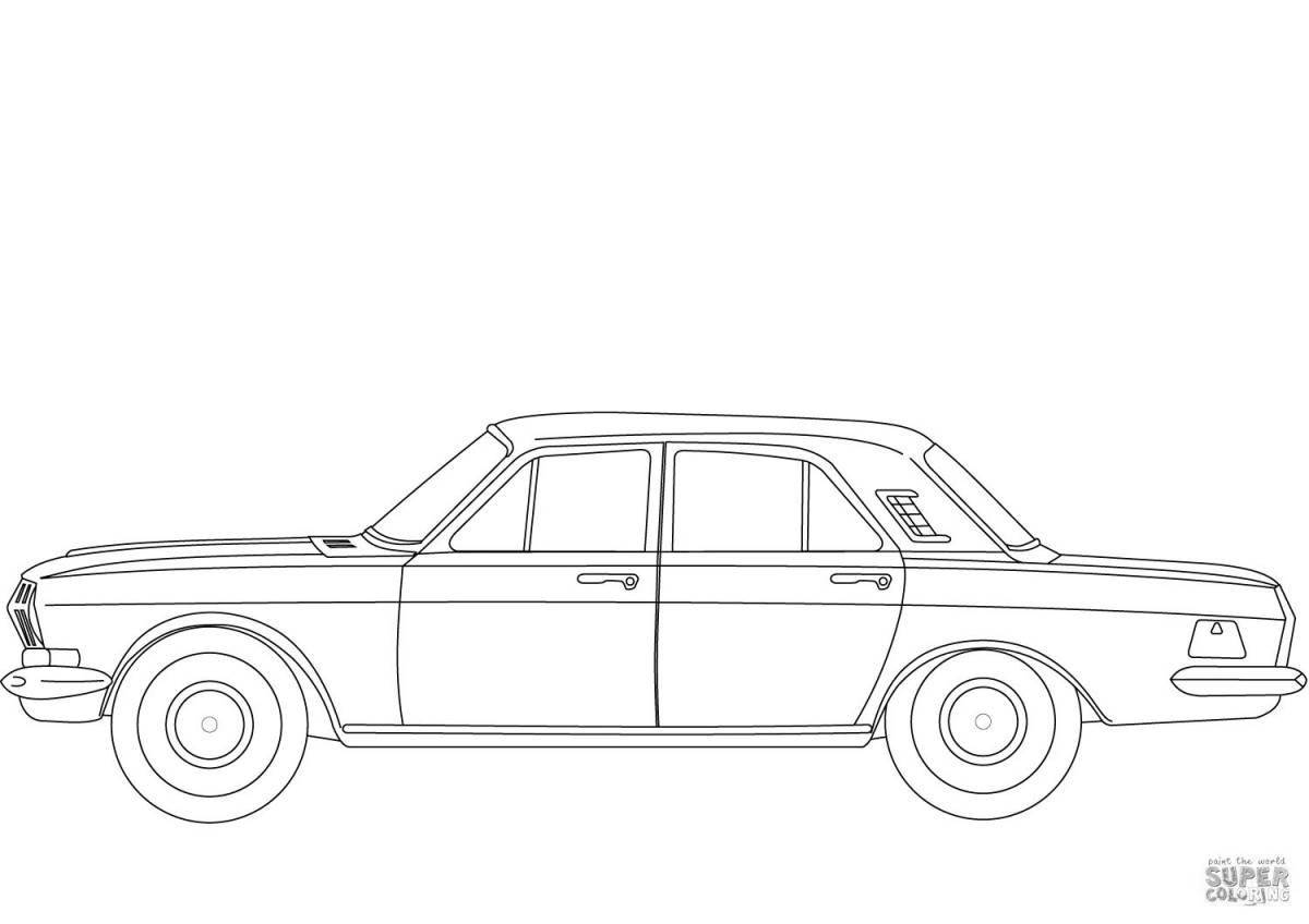 Coloring page glorious soviet cars