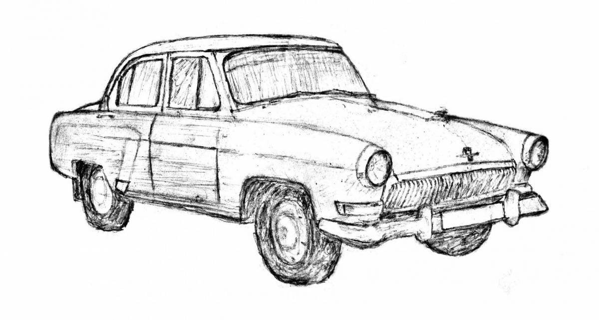 Intriguing Soviet cars coloring book