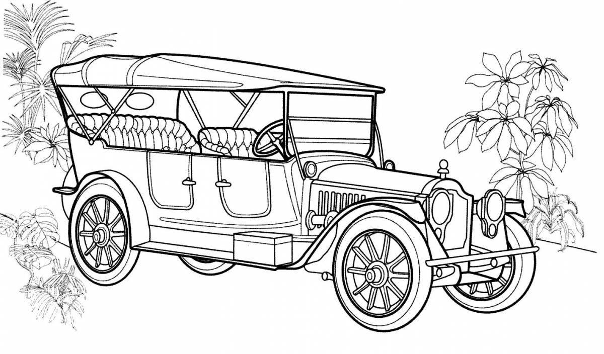 Coloring page powerful soviet cars